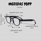 Óculos de Leitura Yopp Redondo Preto