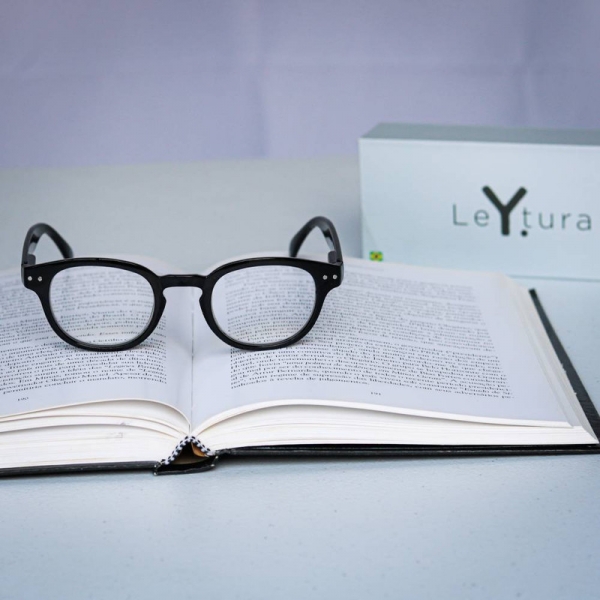 Óculos de Leitura Yopp Redondo Preto