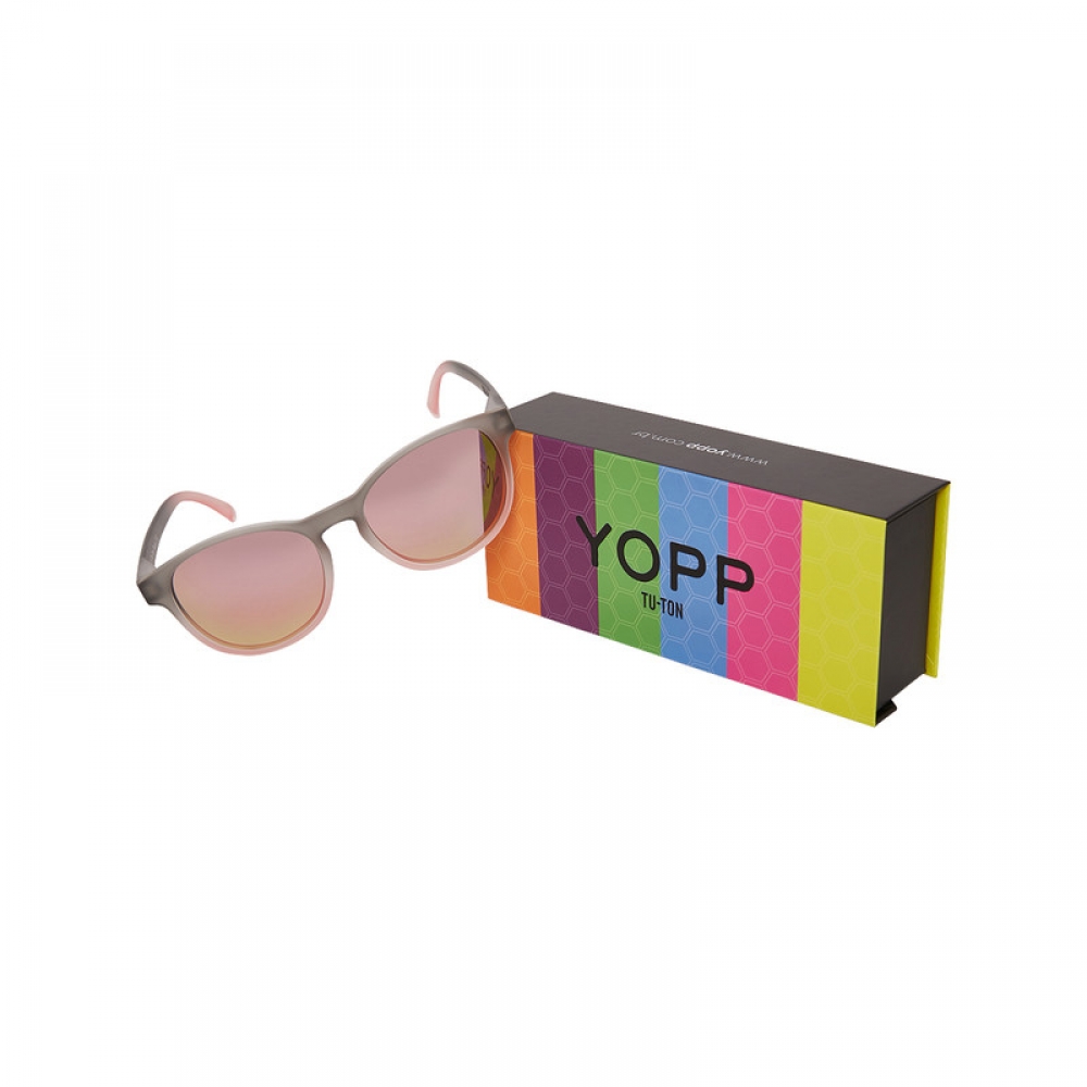 Óculos de Sol Yopp Polarizado Uv400 Gray Tu-ton Rosa