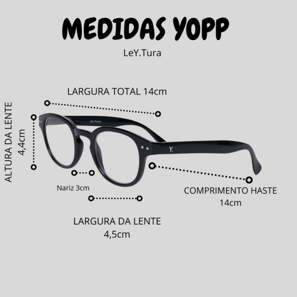 Óculos de Leitura Yopp Redondo Tartaruga