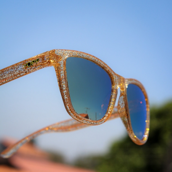 Óculos de Sol Yopp Polarizado Uv400 Glitter Ouro