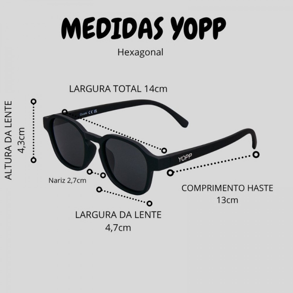 Óculos de Sol Yopp Polarizado Uv400 Vidigal MDR26