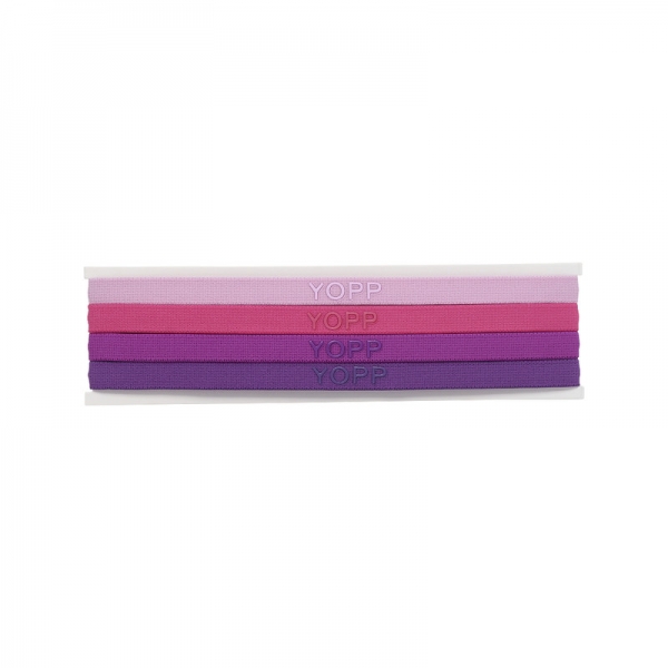 Faixa De Cabelo Com Silicone Antideslizante 4 Unid YOPP Rosa 4 Tons