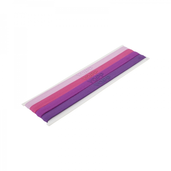 Faixa De Cabelo Com Silicone Antideslizante 4 Unid YOPP Rosa 4 Tons