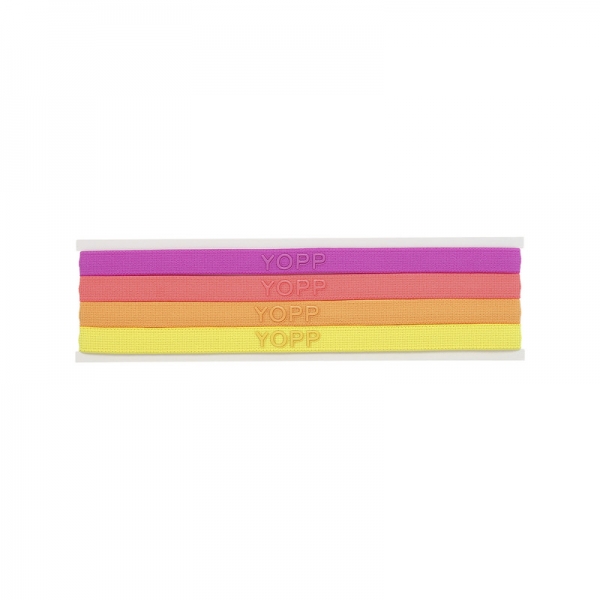 Faixa De Cabelo Com Silicone Antideslizante 4 Unid YOPP Violeta e Amarelo