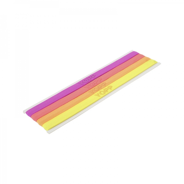 Faixa De Cabelo Com Silicone Antideslizante 4 Unid YOPP Violeta e Amarelo