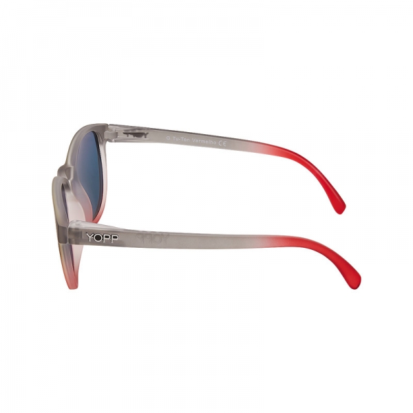 Óculos de Sol Yopp Polarizado Uv400 Gray Tu-ton Vermellho