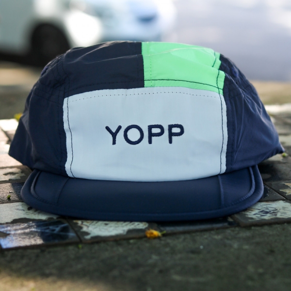 Boné Esportivo Yopp 5 Panel - Branco e Verde