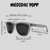 Óculos de Sol Yopp Polarizado Uv400 Gray Tu-ton Vermellho