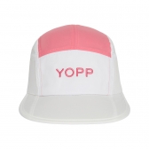 Boné Esportivo Yopp 5 Panel Branco e Rosa