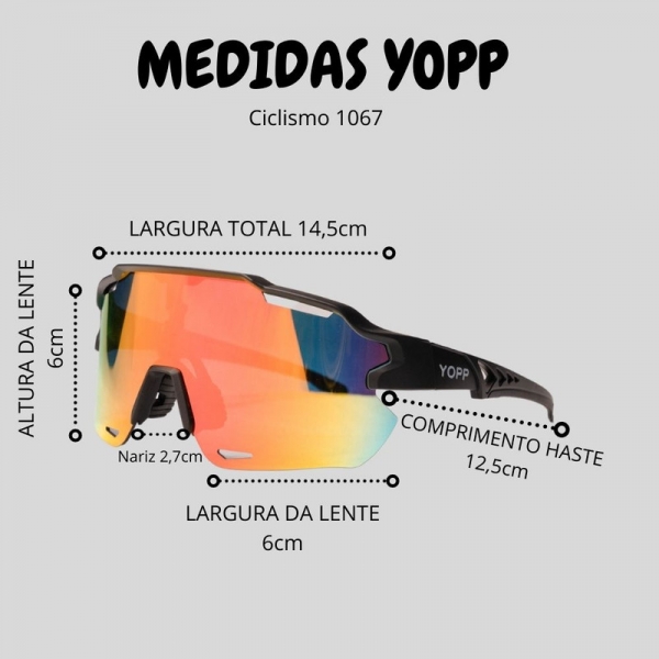 Óculos de Sol Yopp Uv400  1067 Lente Transparente