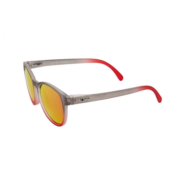 Óculos de Sol Yopp Polarizado Uv400 Gray Tu-ton Vermellho