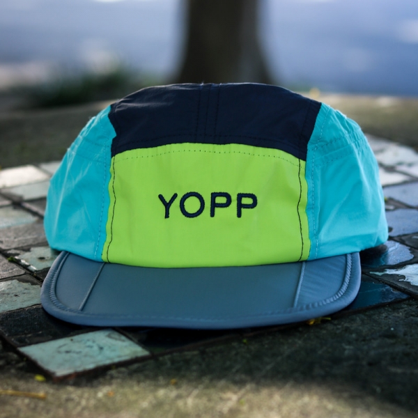 Boné Esportivo Yopp 5 Painel - Azul e Verde