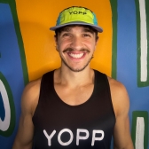 Boné Esportivo Yopp 5 Panel - Azul e Verde