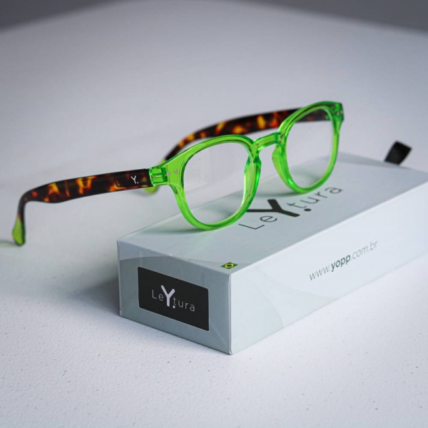 Óculos de Leitura Yopp Redondo Verde