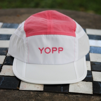 Boné Esportivo Yopp 5 Panel Branco e Rosa
