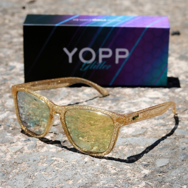 Óculos de Sol Yopp Polarizado Uv400 Glitter Ouro