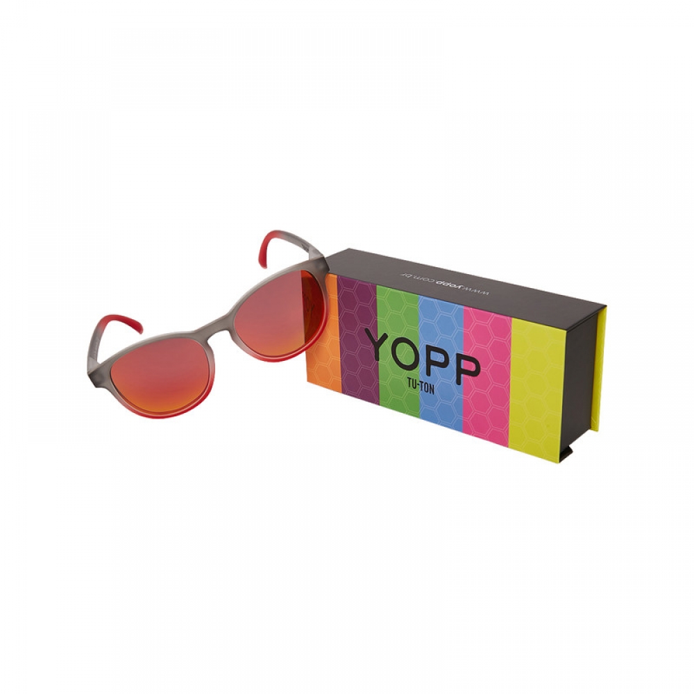 Óculos de Sol Yopp Polarizado Uv400 Gray Tu-ton Vermellho