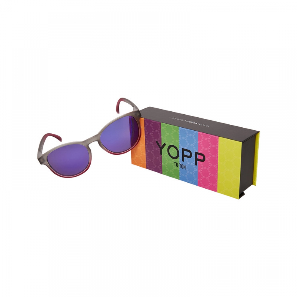Óculos de Sol Yopp Polarizado Uv400 Gray Tu-ton Roxo