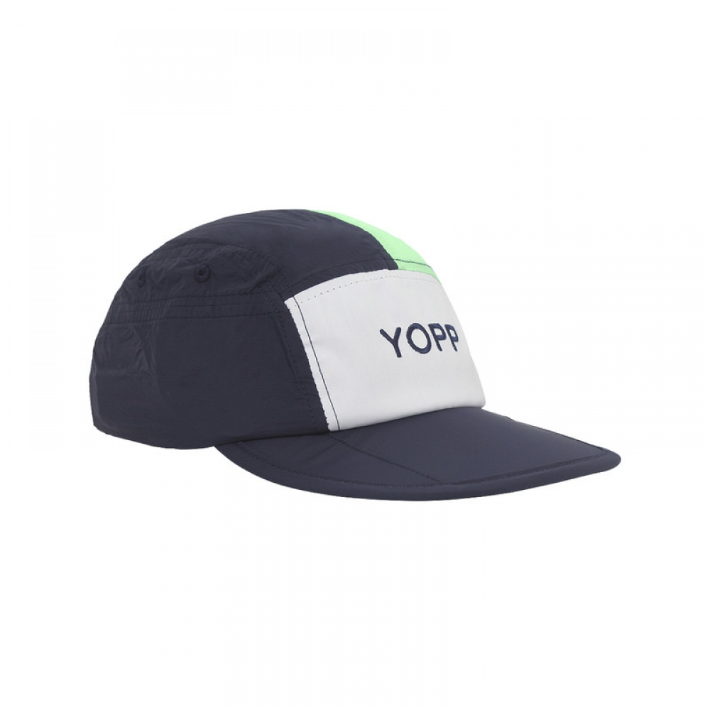 Boné Esportivo Yopp 5 Panel - Branco e Verde