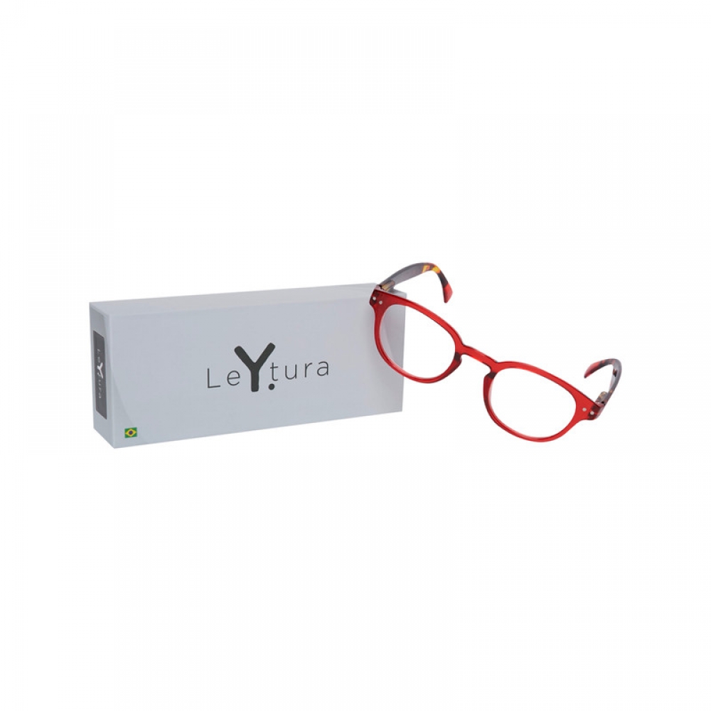 Óculos de Leitura Yopp Redondo Vermelho