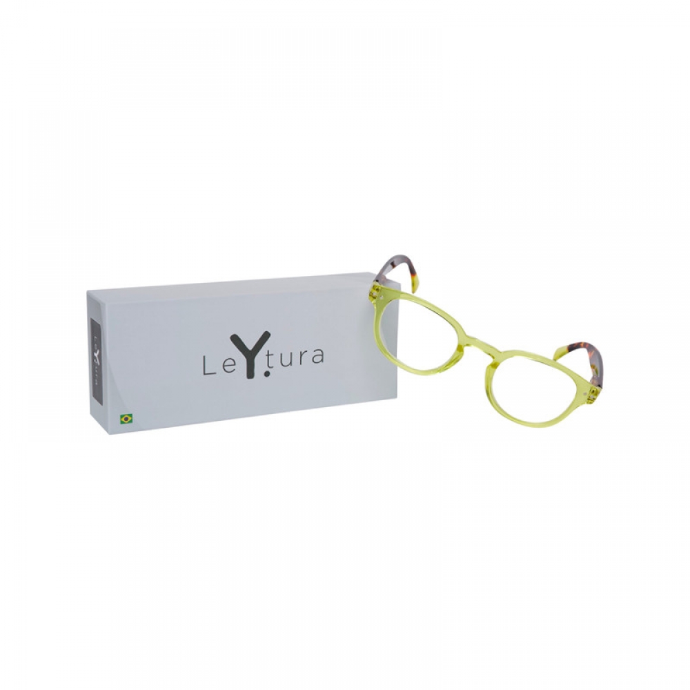 Óculos de Leitura Yopp Redondo Amarelo