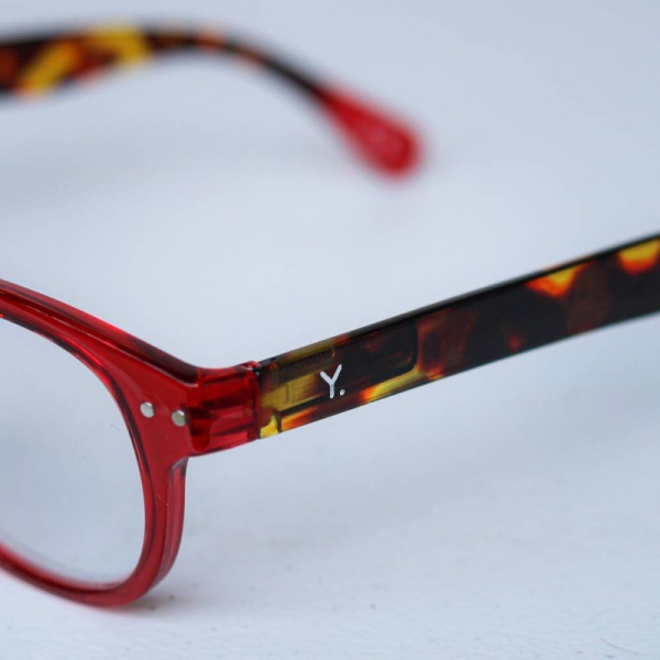 Óculos de Leitura Yopp Redondo Vermelho