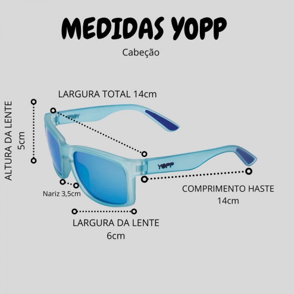 Óculos de Sol Yopp Polarizado Uv400 Cabeção Patinete