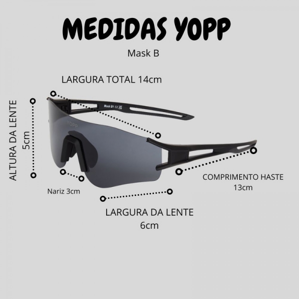 Óculos de Sol Yopp Performance Fotocromático Uv400 Mask B2