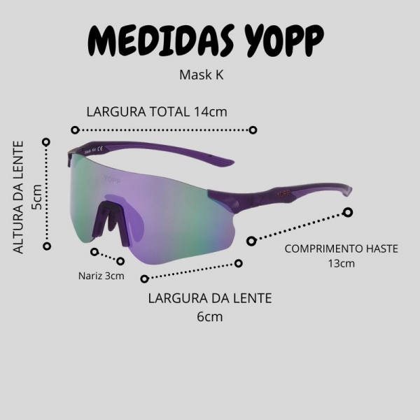 Óculos de Sol Yopp Performance Uv400 Mask K4