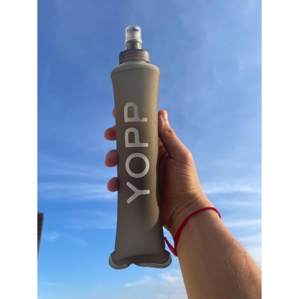 Garrafa Dobrável Yopp Soft Flask Cinza 350ml