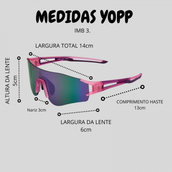 Óculos de Sol Yopp Performance Ironman Brasil Mask IMB3.10