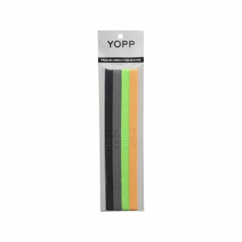Faixa De Cabelo Com Silicone Antideslizante 4 Unid YOPP Laranja e Verde